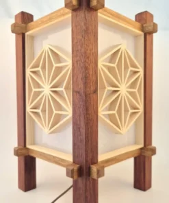 Handcrafted Japanese Kumiko Lamp HEXAMAG