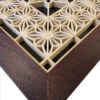 Kumiko Japanese style wall art with centered dogwood pattern - Image 2