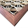 Kumiko Japanese style wall art with double octagon pattern - Image 2