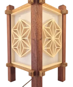 Handcrafted Japanese Kumiko Lamp HEX