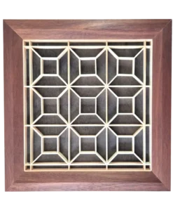 Kumiko Japanese style wall art with miter square pattern