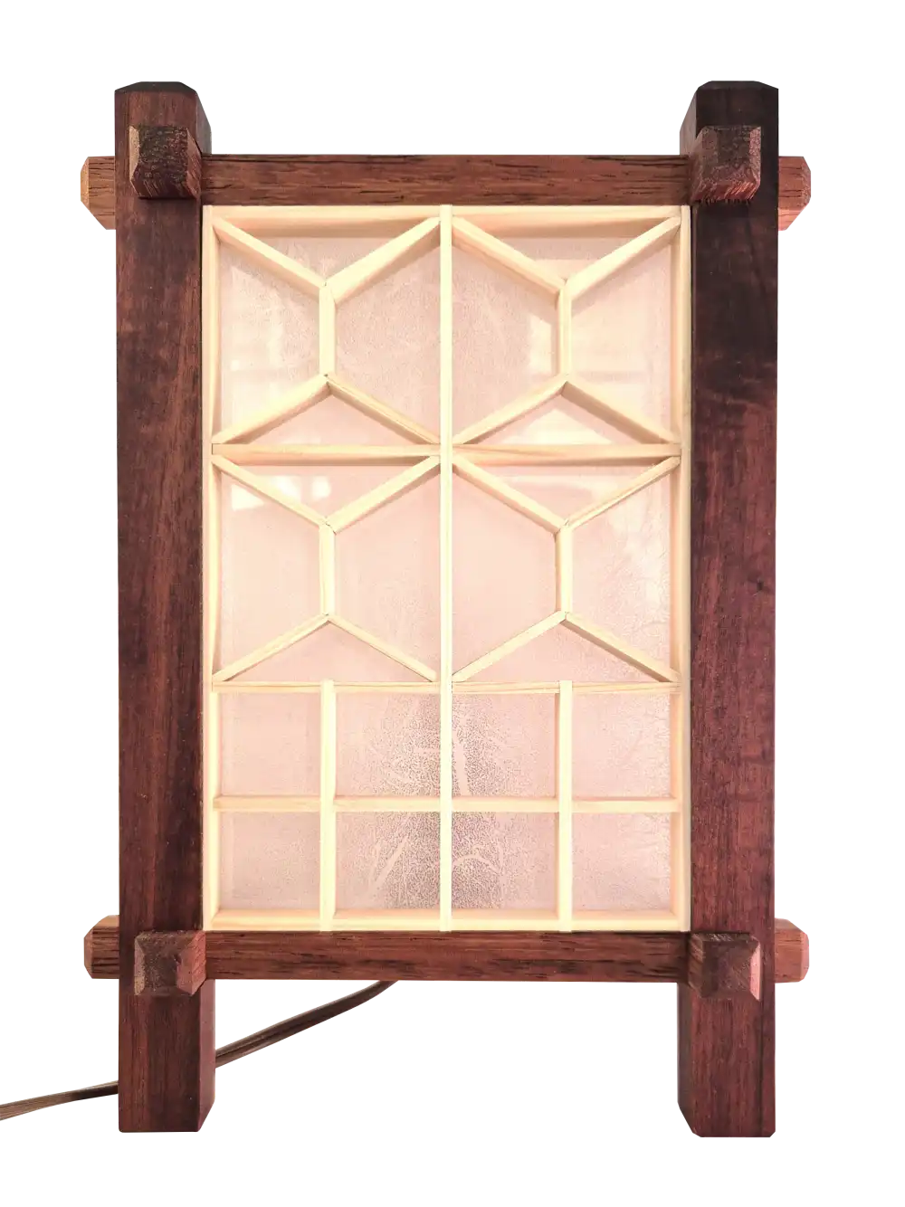 Handcrafted Japanese Kumiko Lamp TS - Image 2