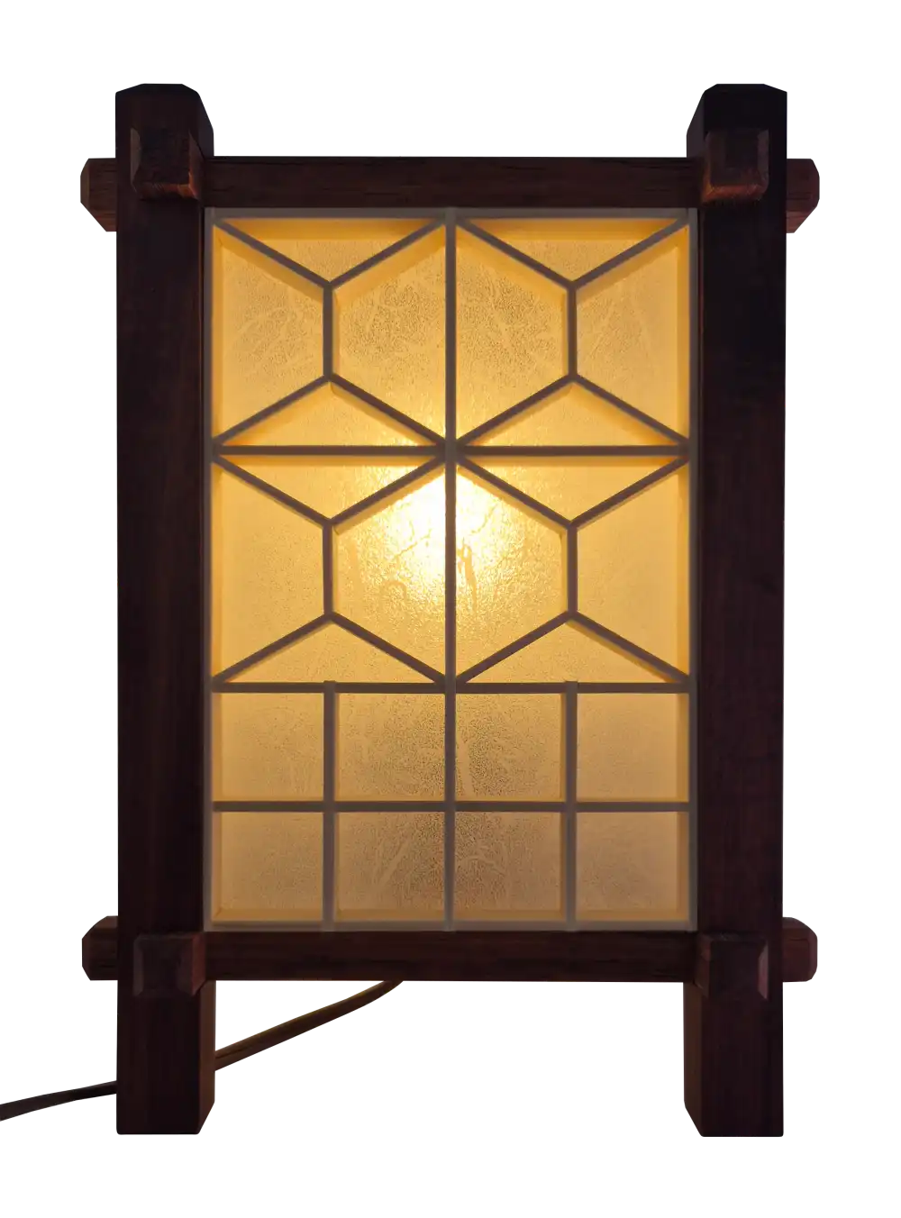 Handcrafted Japanese Kumiko Lamp TS - Image 3