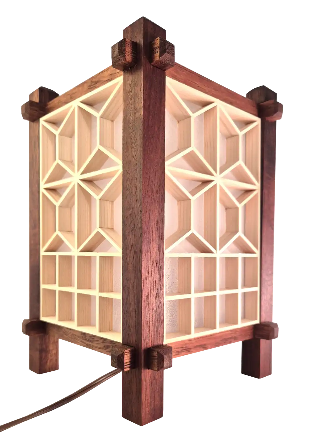 Handcrafted Japanese Kumiko Lamp TS